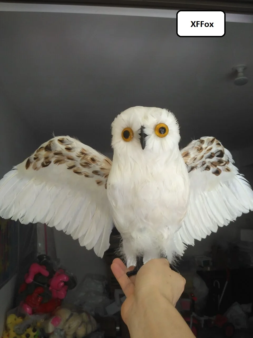 big real life owl model foam&furs wings owl gift about 30x45cm d0152