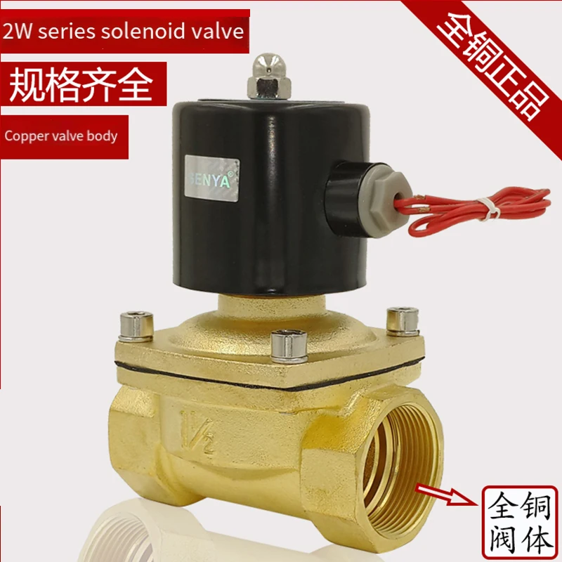 

DN08 DN10 DN15 DN20 Brass Electric Solenoid Valve 1/4''3/8''1/2''3/4" Normally Closed Pneumatic For Water Oil Air 12V 24V 220V