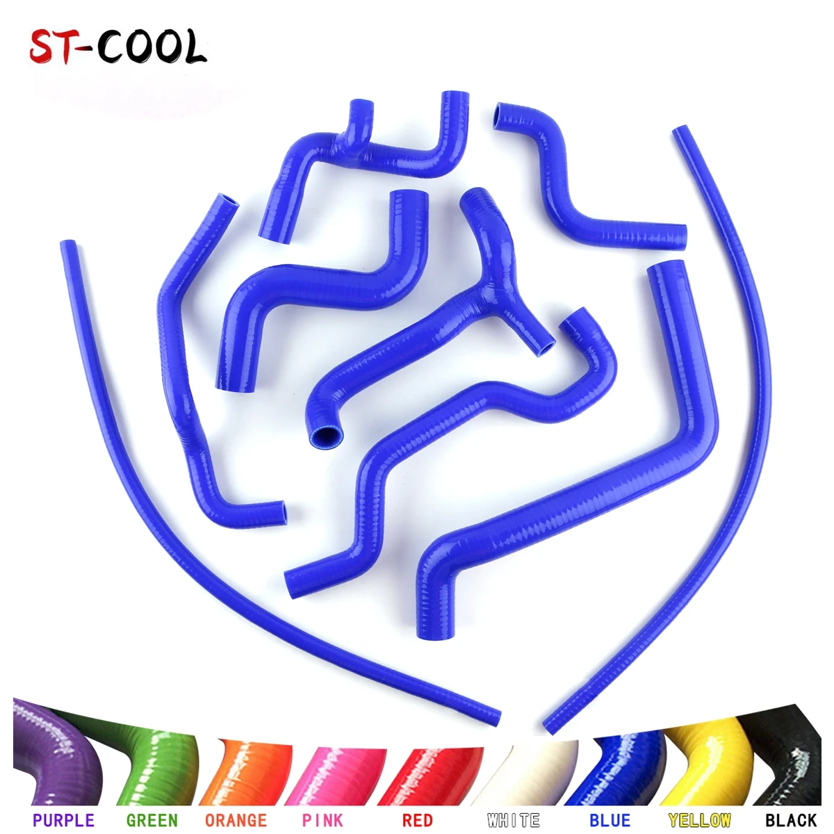 For 1992-1998 Volkswagen VW Golf 3 GTI 2L 8V 115HP Radiator Hoses 1993 1994 1995 1996 1997 Silicone Tubes Kit 9Pcs 11 Colors