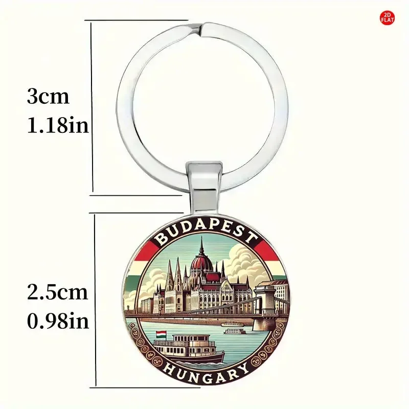بودابست البرلمان المجرية بناء المفاتيح الإبداعية حقيبة السيارة قلادة كيرينغ حلقة الملحقات #4
