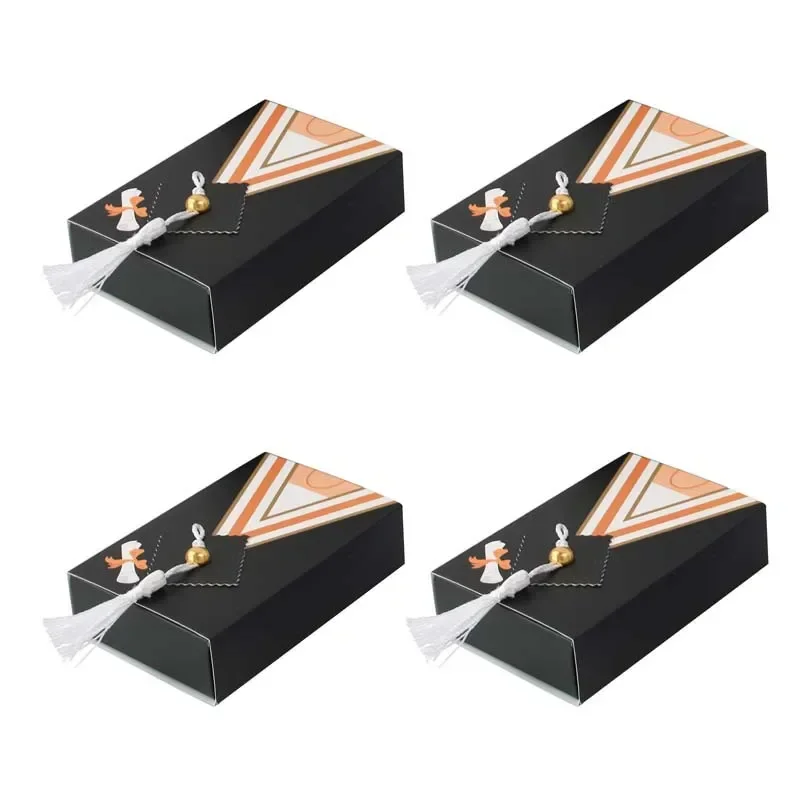 

50pcs Bachelor's Hat Paper Candy Box Doctor Dress Drawer Box Graduation Party Cookie Chocolate Boxes