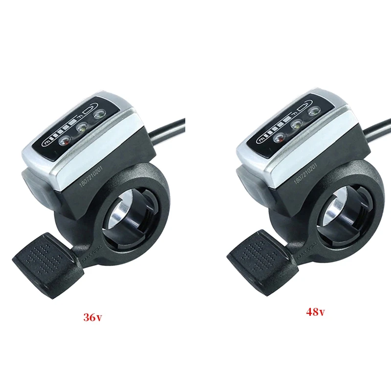 Thumb Throttle Speed Controller LED Display Battery Power Indicator Electric Bike Throttle Handle Accelerator