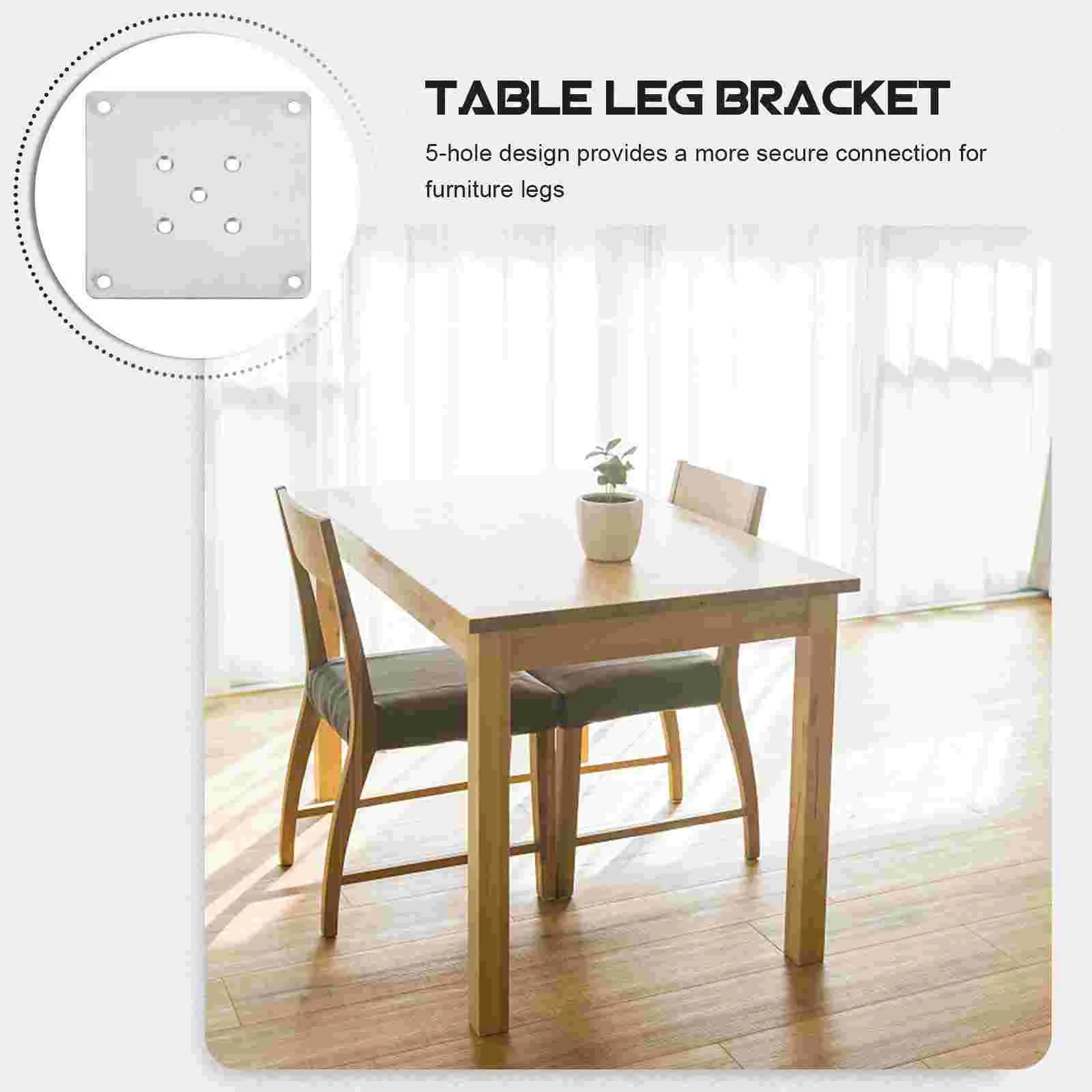 8 Pcs Furniture Sofa Legs Thickened Metal Table Connection Fixing Piece Couch Attachment Plates Mounting for Seat Galvanized