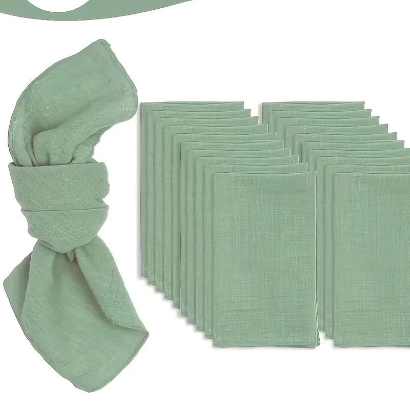 

DDHOME 24pcs Cloth Napkin, 17x17 Cloth Napkins, Cotton Napkins Cloth Washable, Perfect for Elegant Table Decor for Weddings, Birthdays, Parties, And Room Decoration