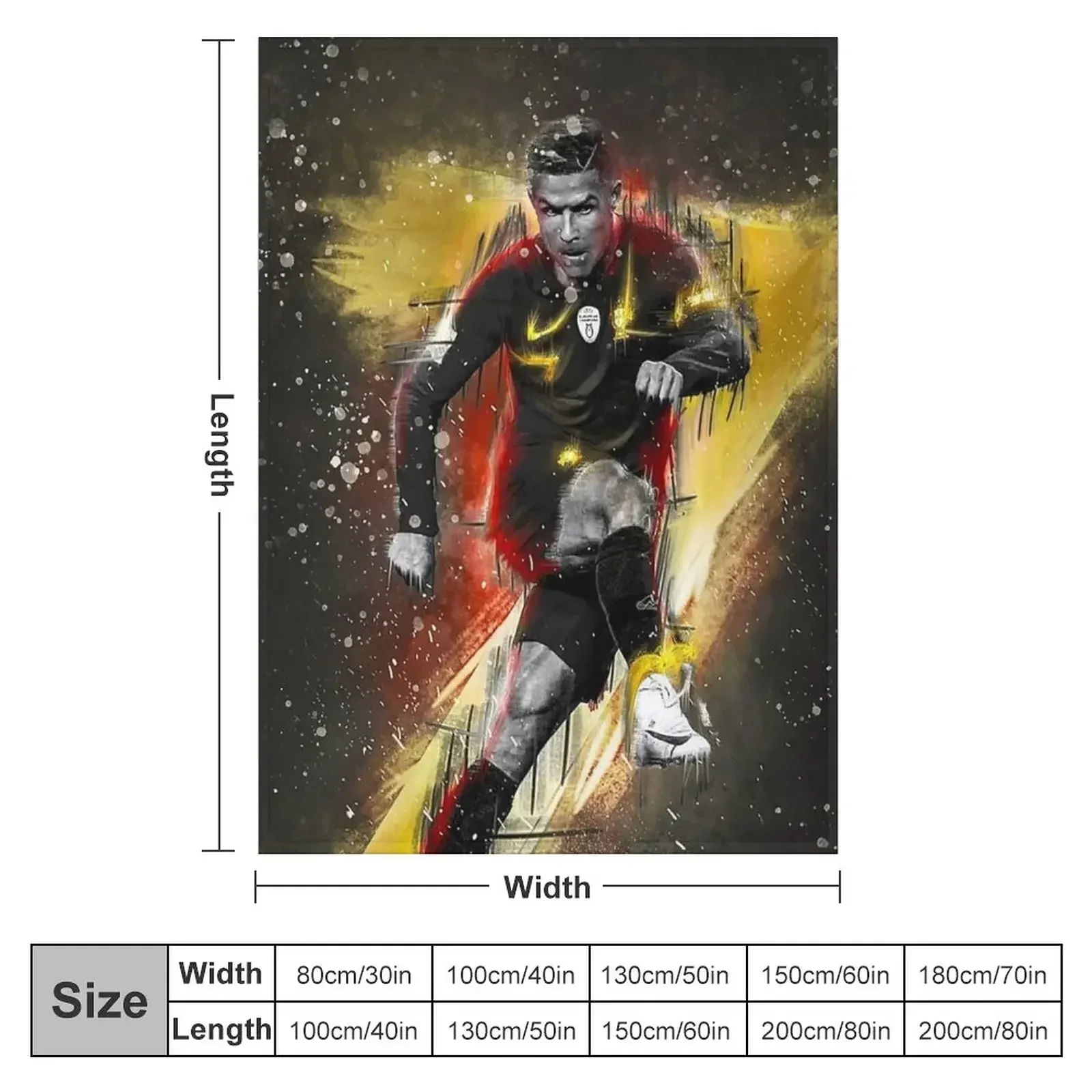 Cristiano Illustration Throw Blanket Extra Large Throw Soft Plush Plaid Vintage Sofas Hair Loose Blankets