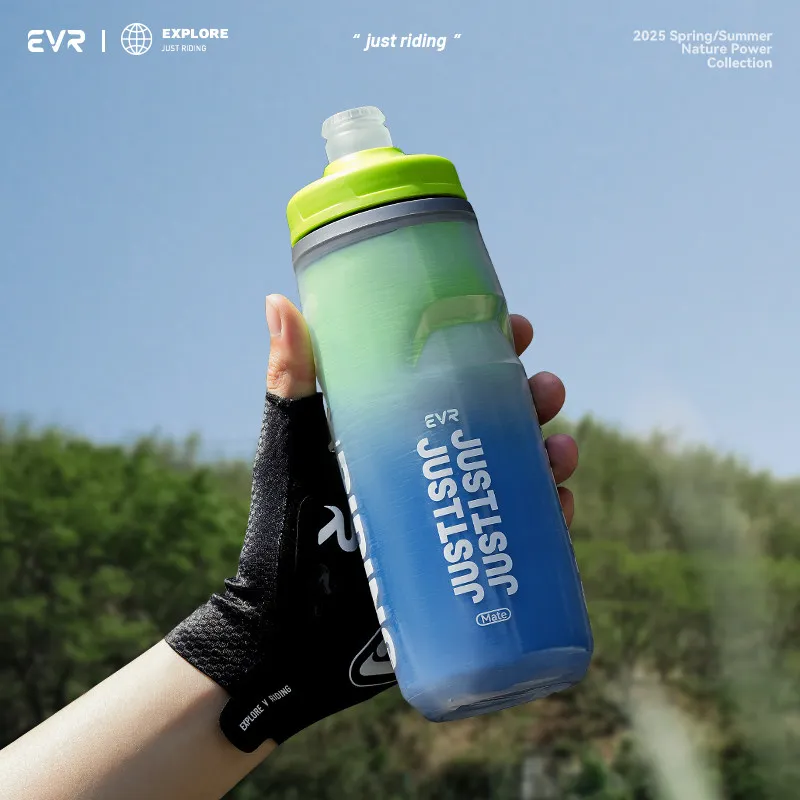 EVR Zomer 620ml Warmte-isolerende Fietsfles Koelhoudende Racefiets Sportwaterfles Ijskoelende Knijpfles Fietsfles