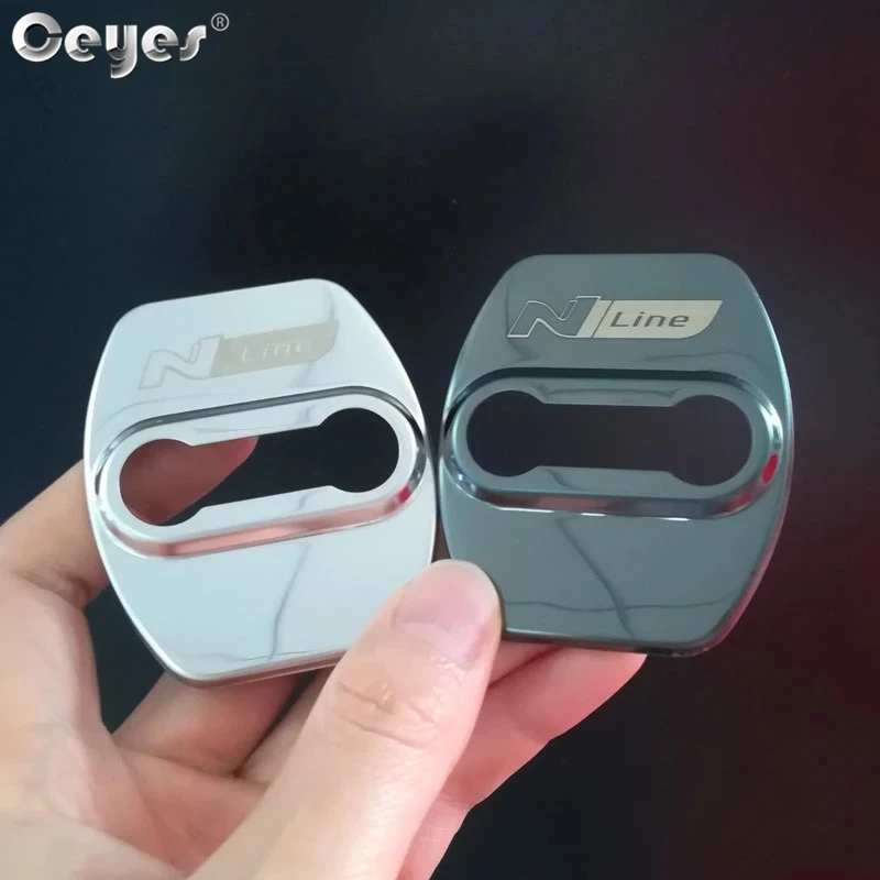 Car door lock cover for Hyundai Tucson Elantra Veloster Sonata i20 i30 N Nline n line logo case Emblems Accessories auto styling