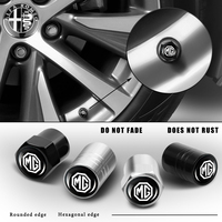 4Pcs Aluminum Alloy Car Tire Air Valve Stems Caps For MG 7 6 5 ZS MG4 EV ONE Cyberster HS MG3 EZS GT GS 3SW MARVEL R Scorpio