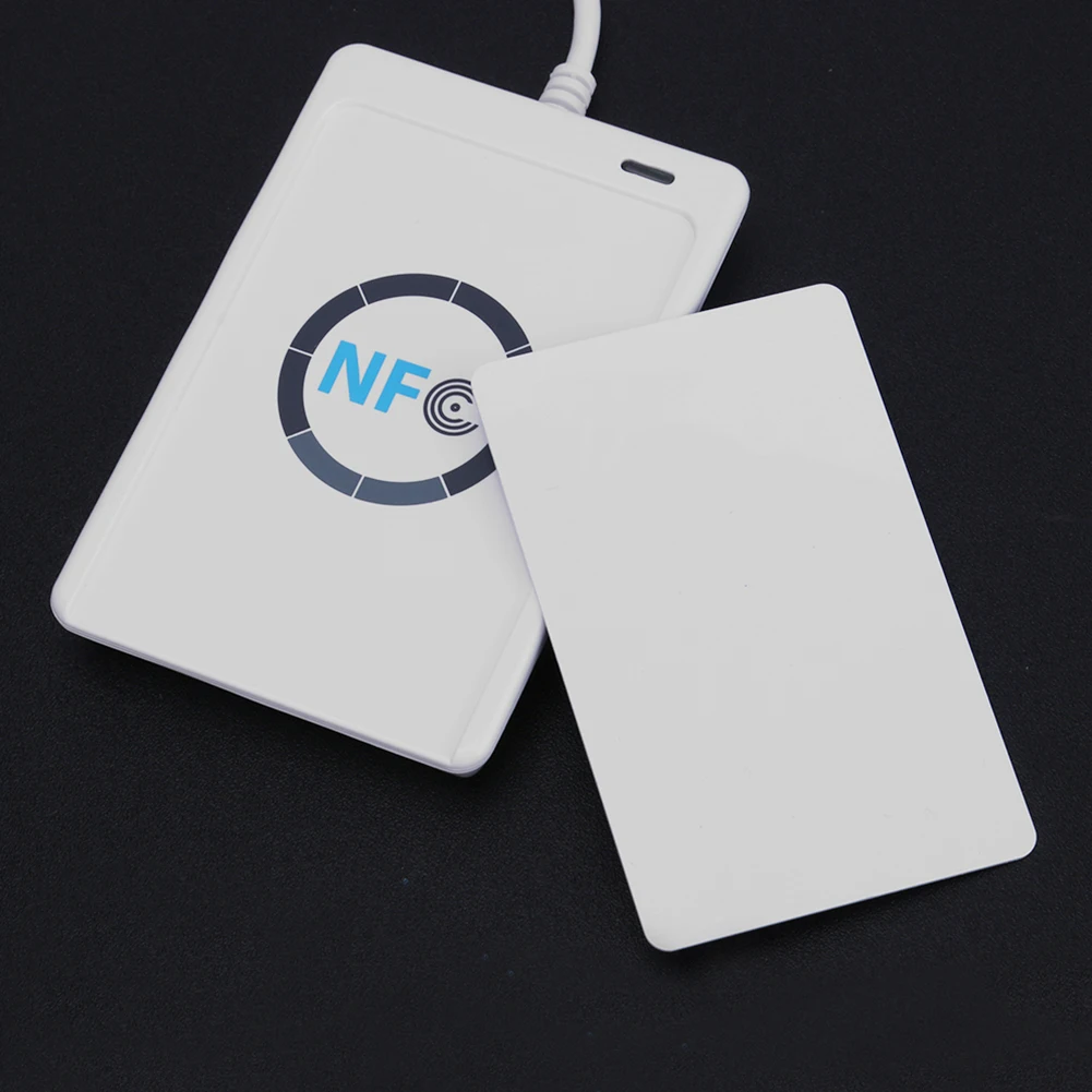 ACR122U ناسخة RFID التوصيل والتشغيل جهاز USB قارئ بطاقات NFC الكاتب للتحكم في الوصول التذاكر الإلكترونية
