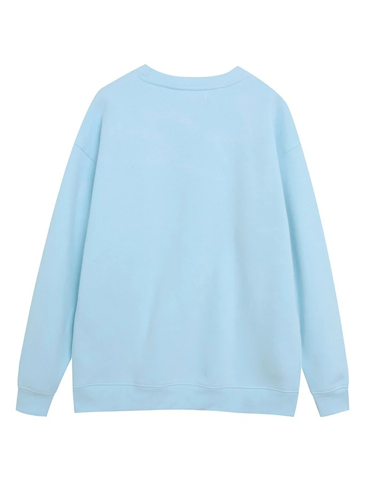 ديزني التطريز ديزني لاند رسالة البلوز القلعة الكرتون طباعة ميكي ميني الأسرة أزياء المرأة البلوز للجنسين الصوف جديد