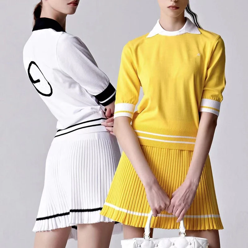 

Women's Clothing Series: Outdoor Sportswear, Knitted Pullovers, Golf Clothing, Minimalist Golf Clothing Knitted Sets