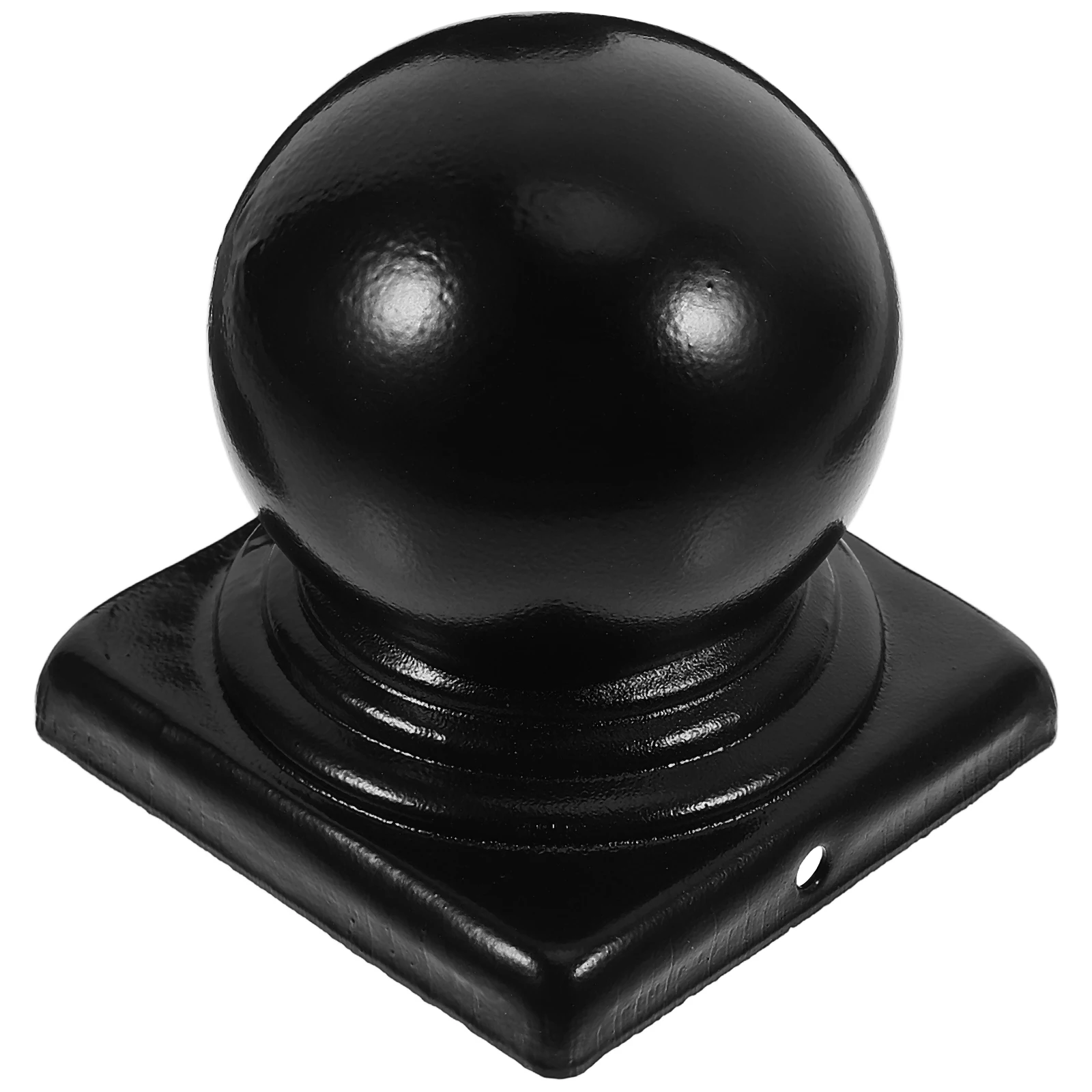 

Iron Pillar Capital Finial Post Tops Caps Black Wrought Fence Toppers Durable Replacement Railing Accessories Outdoor Decorative