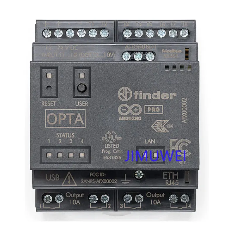 Módulo Micro PLC Arduino Opta WiFi, Controlador Lógico Programável Dual Core, STM32H747XI, AFX00002
