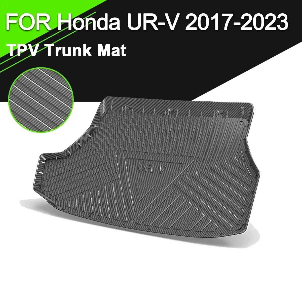 

Задний багажник автомобиля, коврик из ТПВ, водонепроницаемый нескользящий резиновый грузовой вкладыш из углеродного волокна, аксессуары для Honda UR-V 2017-2023