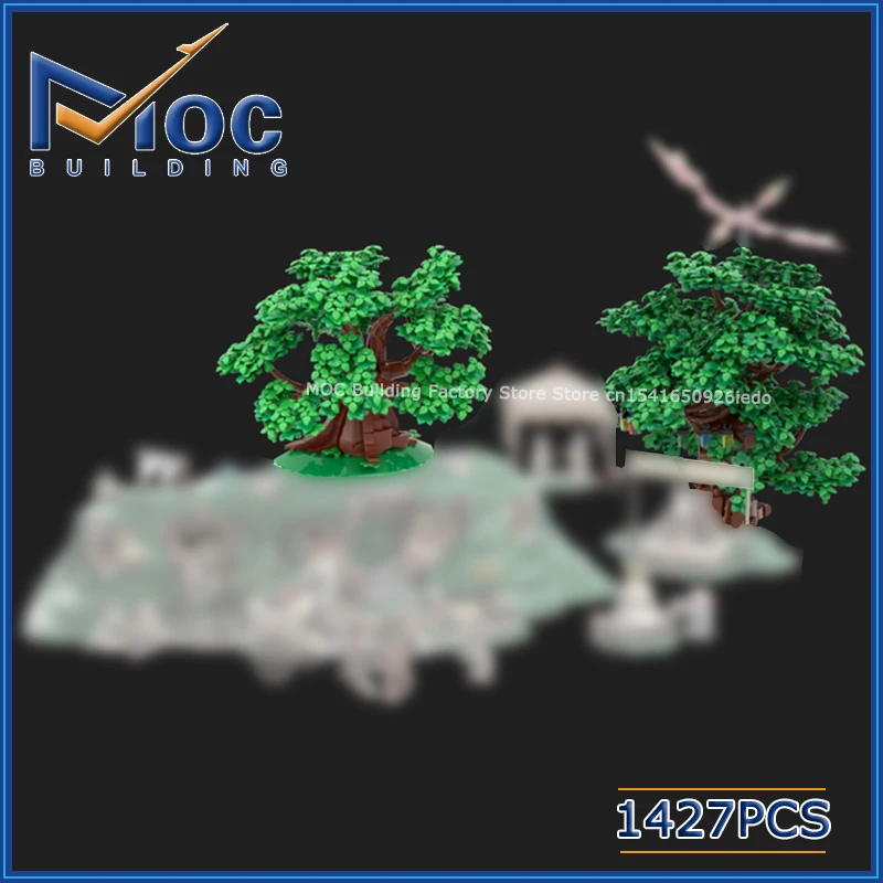 MOC Classic Movie Series Scene Lusher Trees Expansion Model DIY Assemble Bricks Collection Display Toys Creative Holiday Gifts