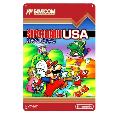 1pcs,Super Usa Famicom Retro Video Game Metal Poster Tin Sign