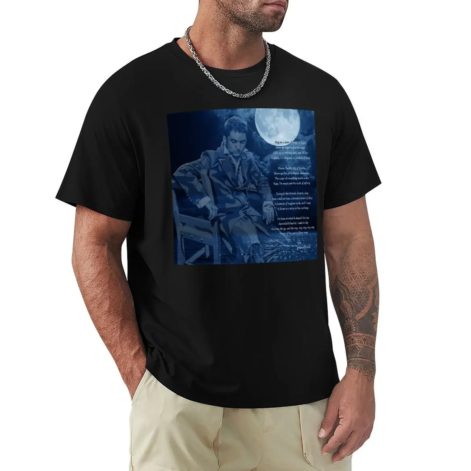 Mitch Grassi of Pentatonix as Prince of Fae with Poem T-Shirt summer clothes Blouse mens t shirts top quality