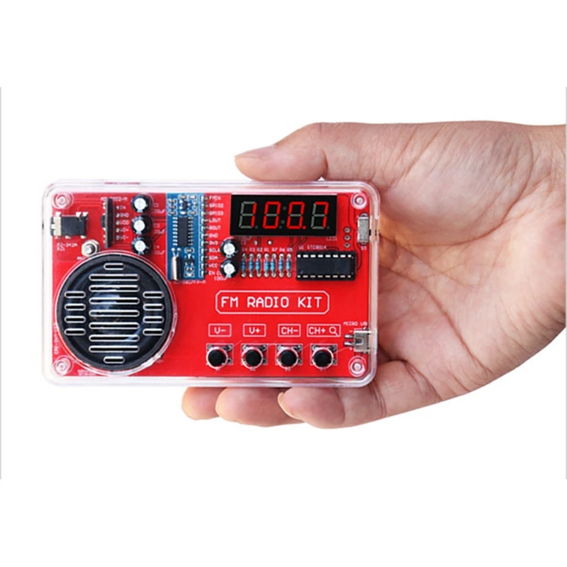 Kit de pratique de soudure d'assemblage électronique, radio FM, récepteur avec écran LCD, bricolage, 50-108 Mhz