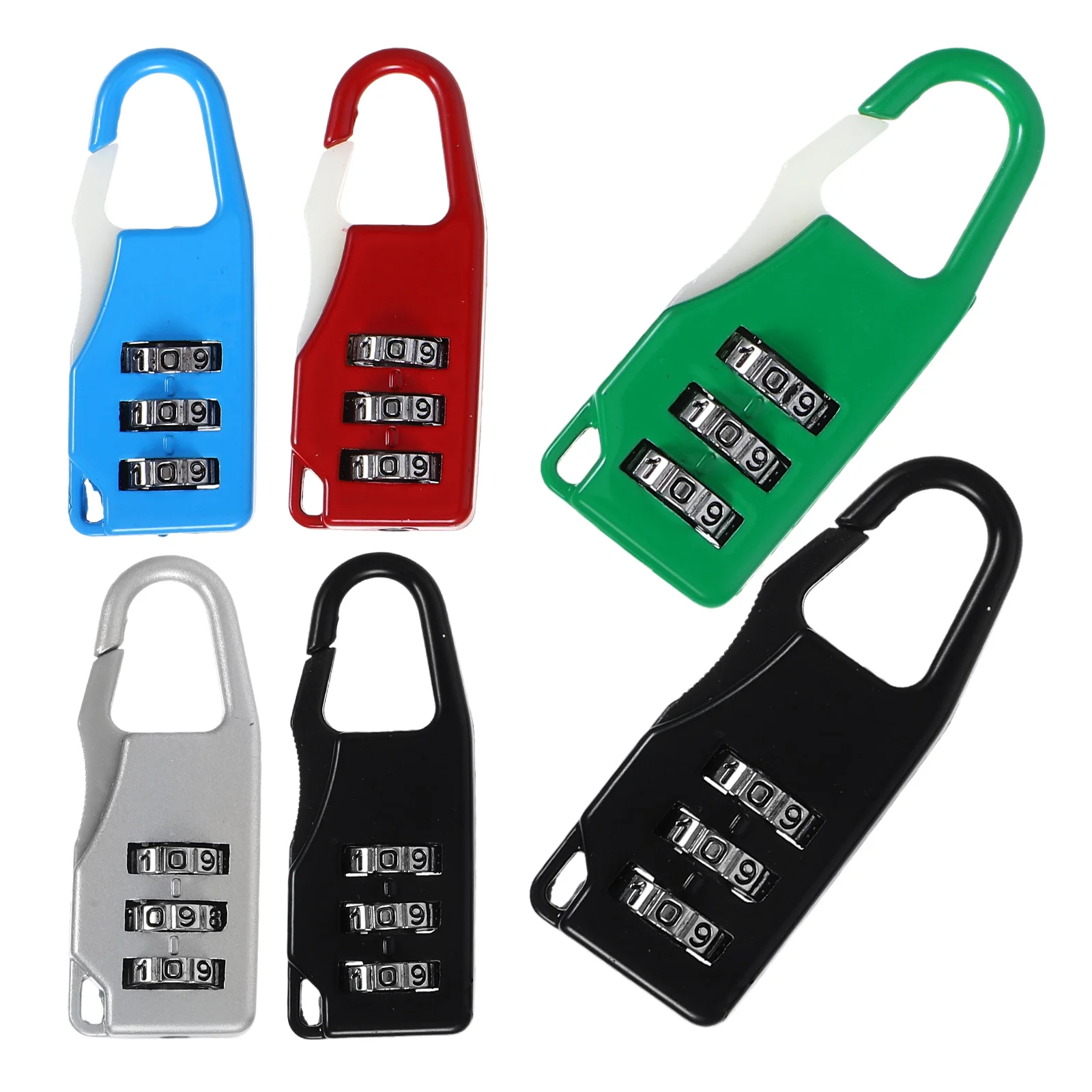

6pcs Suitcase Luggage Locks Zinc Alloy Padlock Durable Lightweight Portable Combination Locker Gym 3Digit Code Student Security