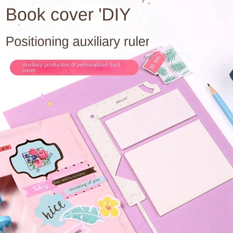 KW-TRIO Book Cover Guide, 5-In-1 Bookbinding Set Kit Stainless Book Binding Set For Journal, Album, Planner, Calendar