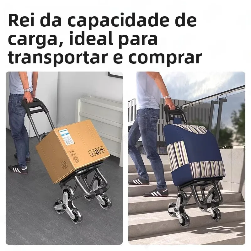金属製ショッピングカート階段昇降用手引き棒家庭用ミニプッシュカート荷物車プルバーカート頑丈で耐久性のある