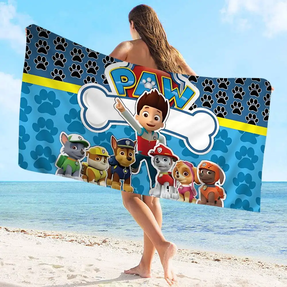 كارتون الكلب الكفوف أنيمي ستوكات منشفة الشاطئ ماصة سريعة الجافة لينة اليوغا السباحة منتجع تسلق الجبال منشفة #5