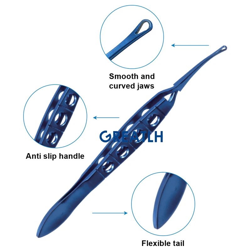 1pcs Lens Implantation Forceps Titanium Alloy Ophthalmic Surgical Instrument