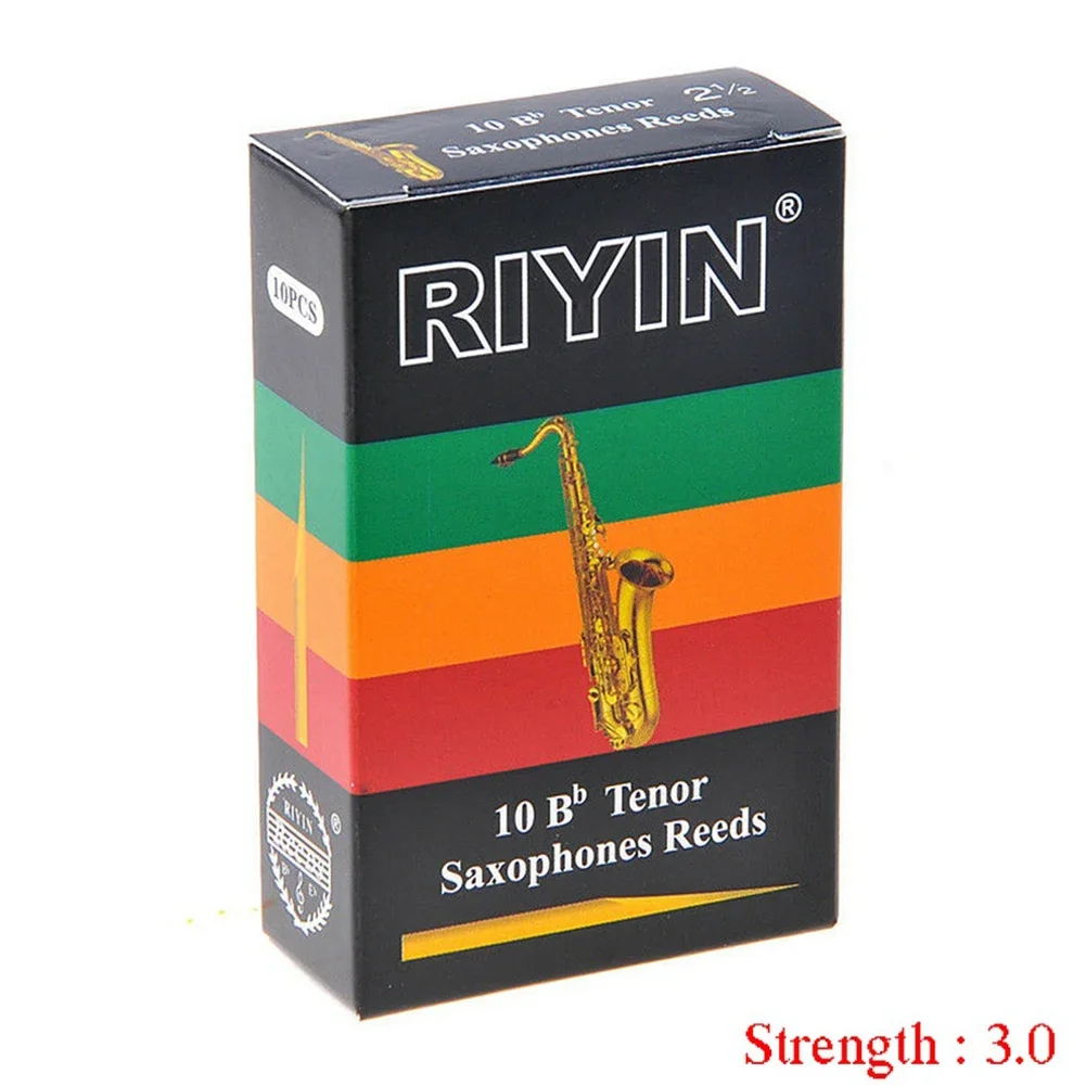 Premium Bb Tenor Saxophone Reeds 10pcs Pack Strength Options 1 5 to 4 0 Exceptional Control and Tone Definition