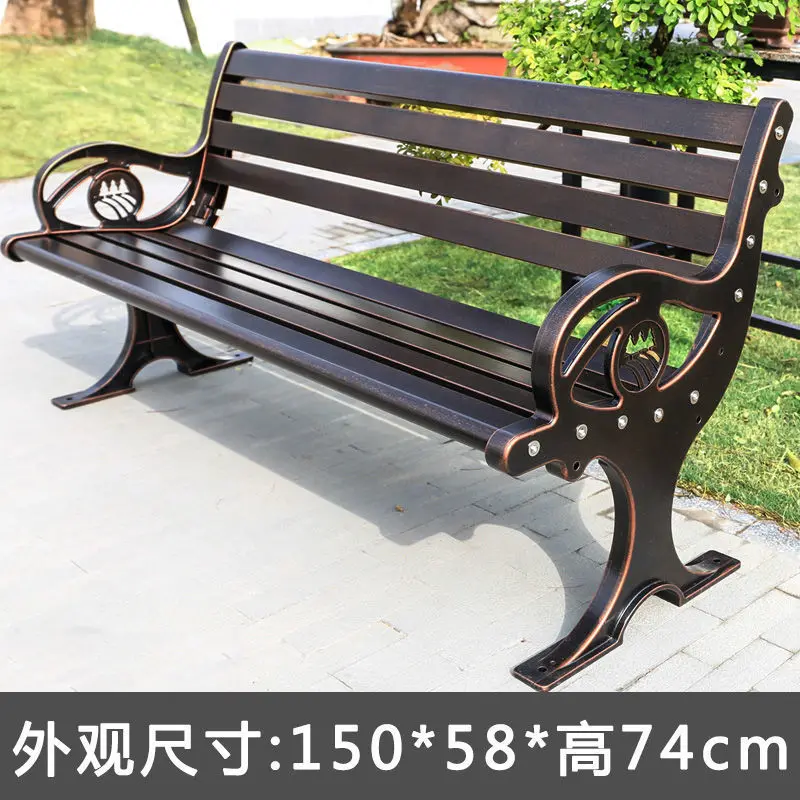 

Park chair pure aluminum alloy seat rust-proof cast aluminum wrought iron outdoor bench bench outdoor leisure