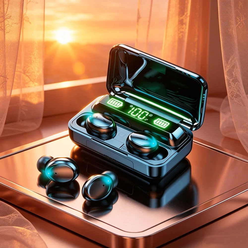 TWS Wireless Earphones With Display Screen, Good Sound Quality, Compact And Exquisite, Earbuds With Charging Compartment Headset
