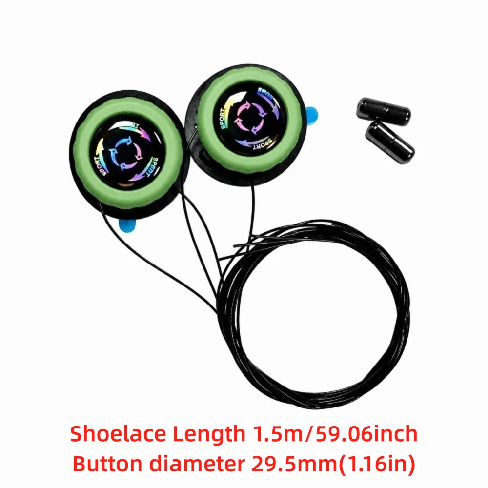 1 Pair New Rotating Shoe Buckle Swivel Buckle Laces Thick/Thin Rope Round Lock Lazy Laces Elastic Shoe Laces for Casual Shoes