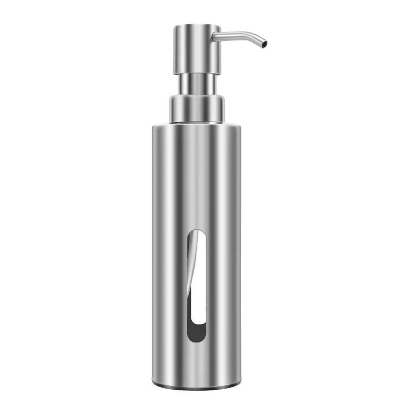 ●7Oz Hand Soap Pump Dispenser For Bathroom, Stainless Steel Dish Soap Dispenser For Kitchen, Rustproof Liquid Pump Bottle