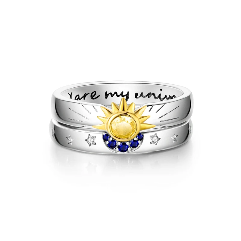 Original 925 Sterling Silver Rings Star River Cosmic Combo Zircon Rings For Women Girls Jewelry Birthday Anniversary Gifts