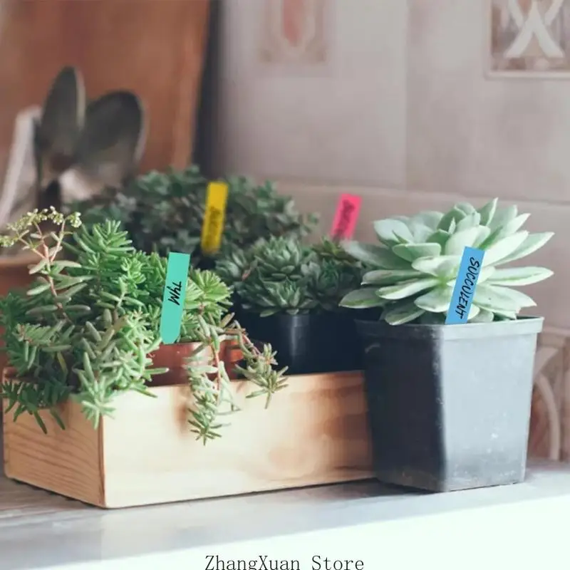 600 Stück praktische Pflanzenschilder, großer Schreibraum und helle Farbauswahl, wasserdichte Ringe für Blumen- und – Detail 5
