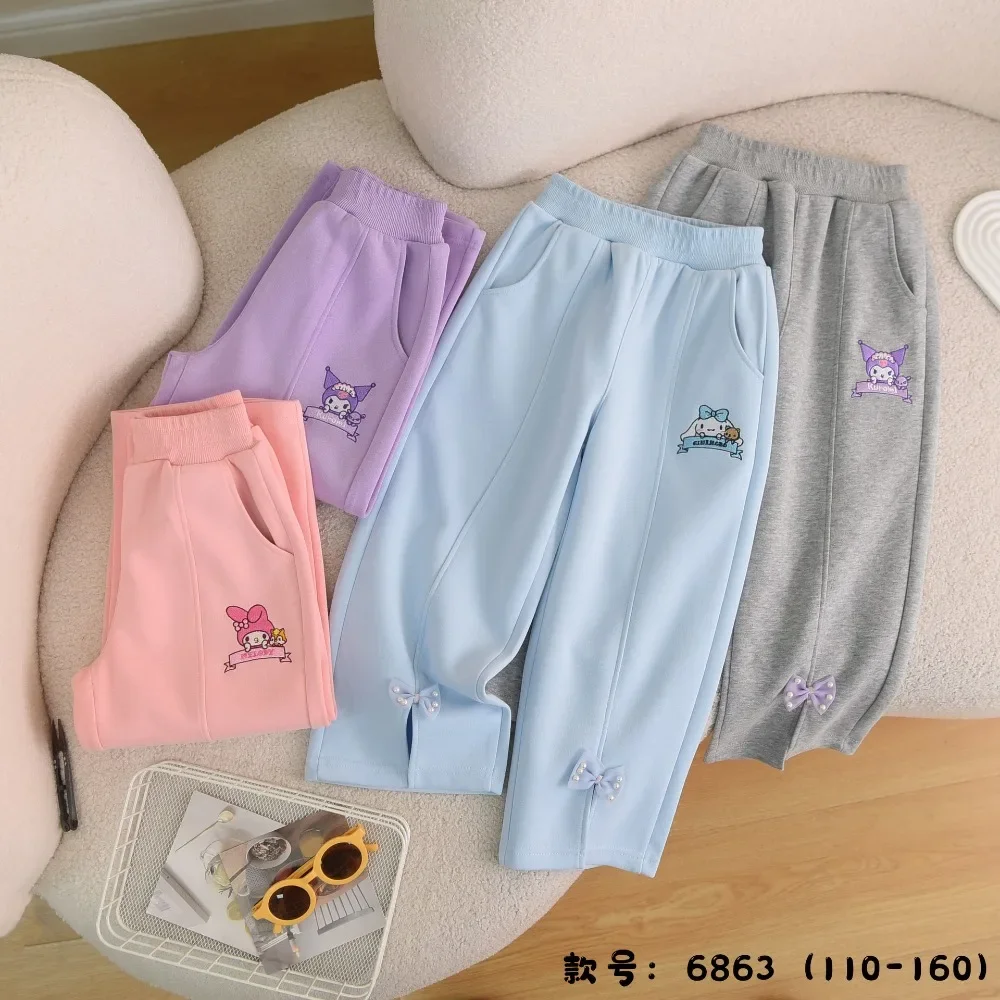 Cinnamoroll Anime Kawaii Sanrio Lange Broek Schattige Kuromi Mijn Melodie Kinderen Broek Kleding Rechte Broek Ins Cadeaus Voor Kinderen