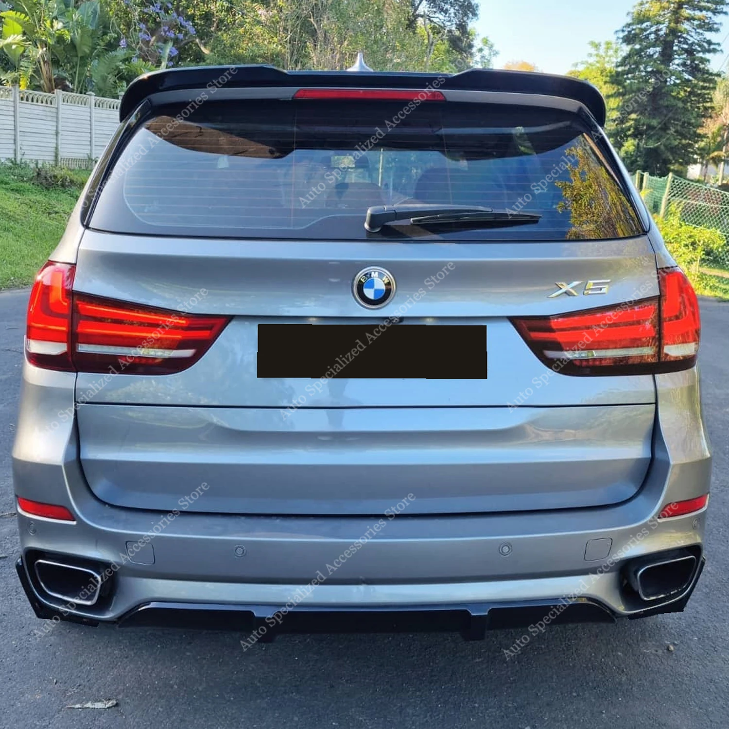 Gloss Black ABS MP Style Rear Bumper Diffuser Rear Splitter For BMW X5 F15 30d 40d 40i M50i M Sport 2013-2018 Bodykits Trim