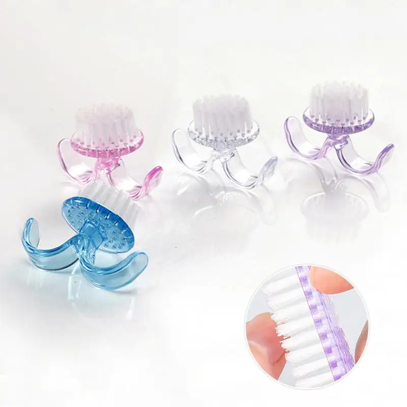 UV Gel Nail Art Tool Makeup Brush Scrubbing Salon Nail Brush Dust Cleaning Brush Manicure Pedicure Remove Dust Brush Finger Care