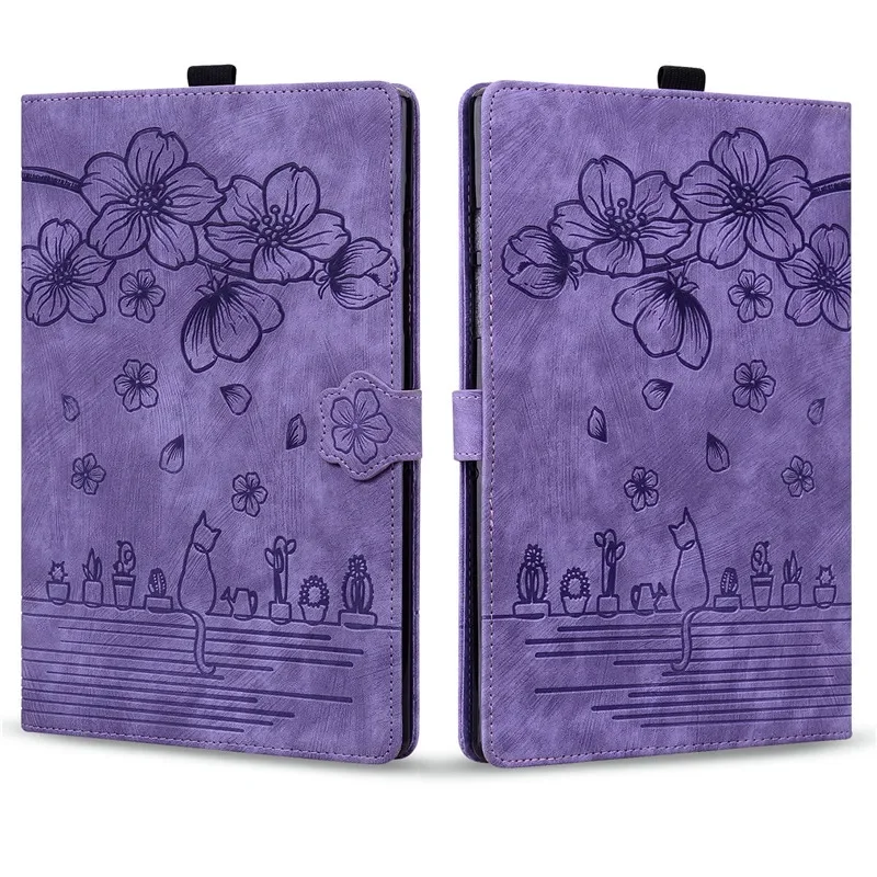 Coque For Funda Kindle Scribe Case 10.2'' Embossed PU Leather Wallet Flip Stand Cover For Funda Kindle Scribe 2022 2024