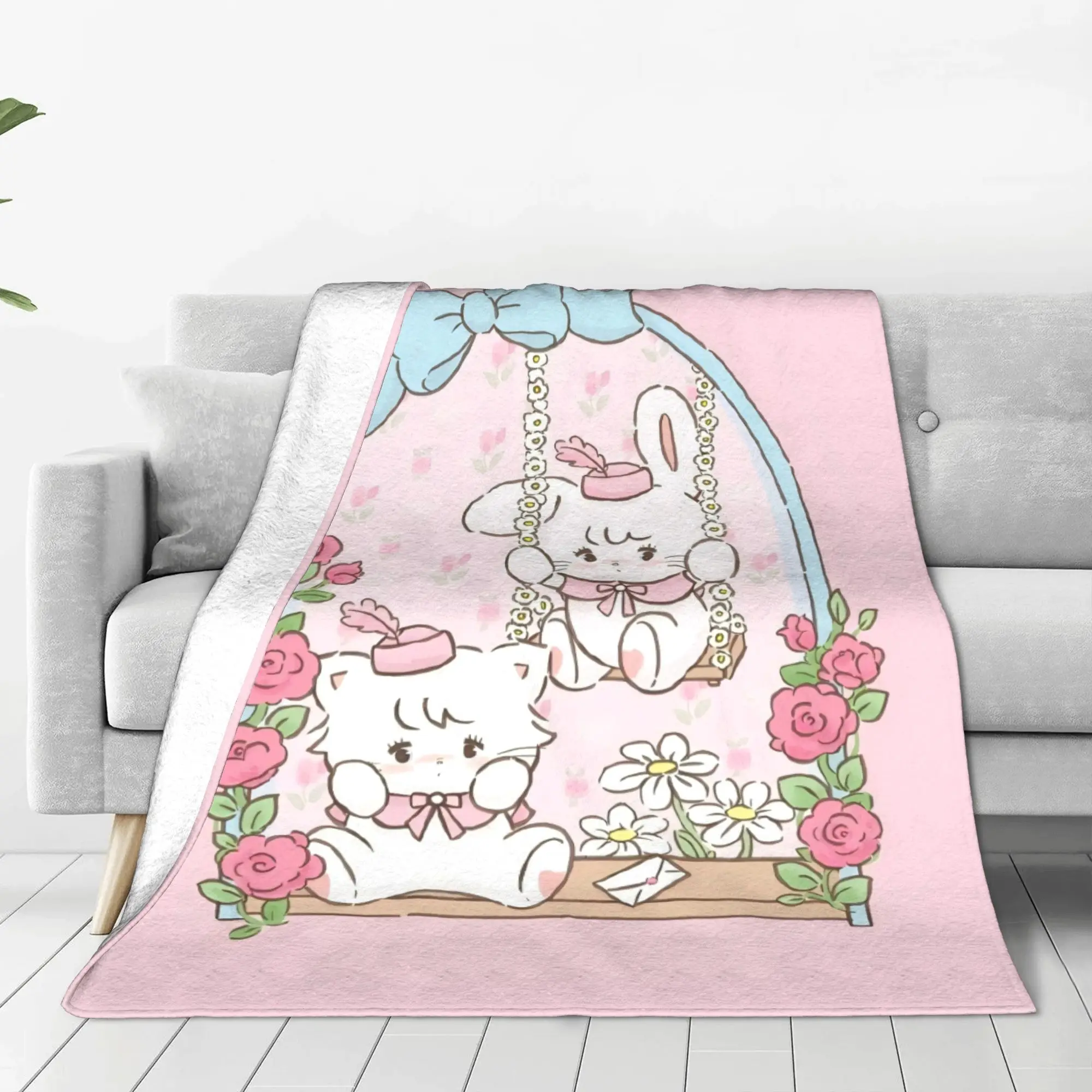 Mikko Blanket Spring Autumn Mikko  Cute Super Warm Throw Blankets For Sofa Outdoor Bedding Throws