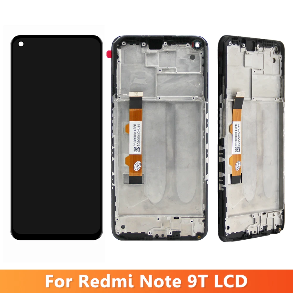 LCD For Xiaomi Redmi Note 9T LCD Display Screen Touch Digitizer Assembly For Redmi Note 9 5G LCD Screen With Frame Replacement