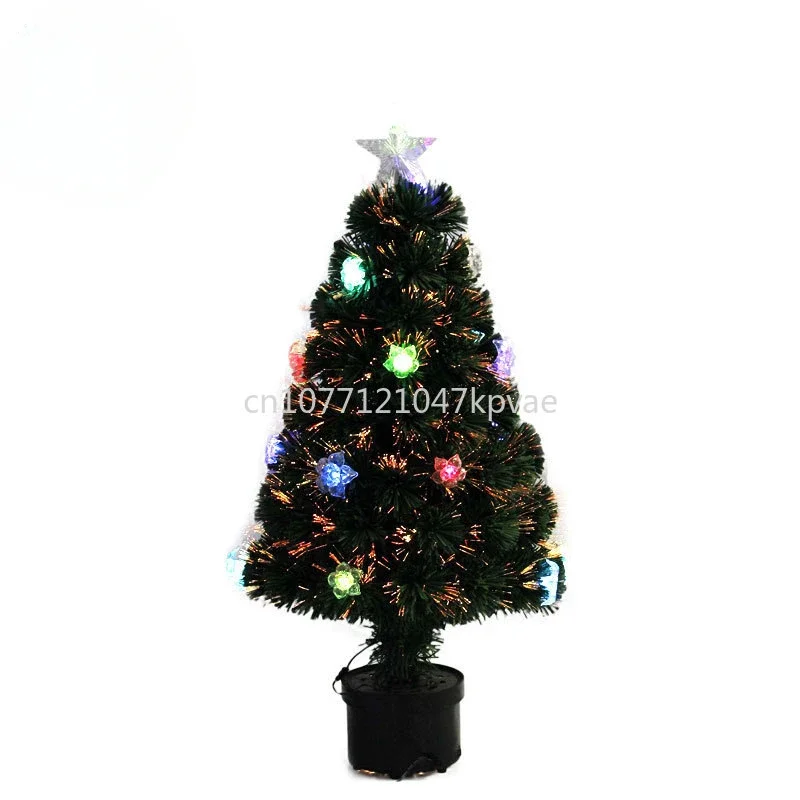 

New fiber optic Christmas tree luxury encryption simulation with colored lights, fiber optic tree Christmas scene layout