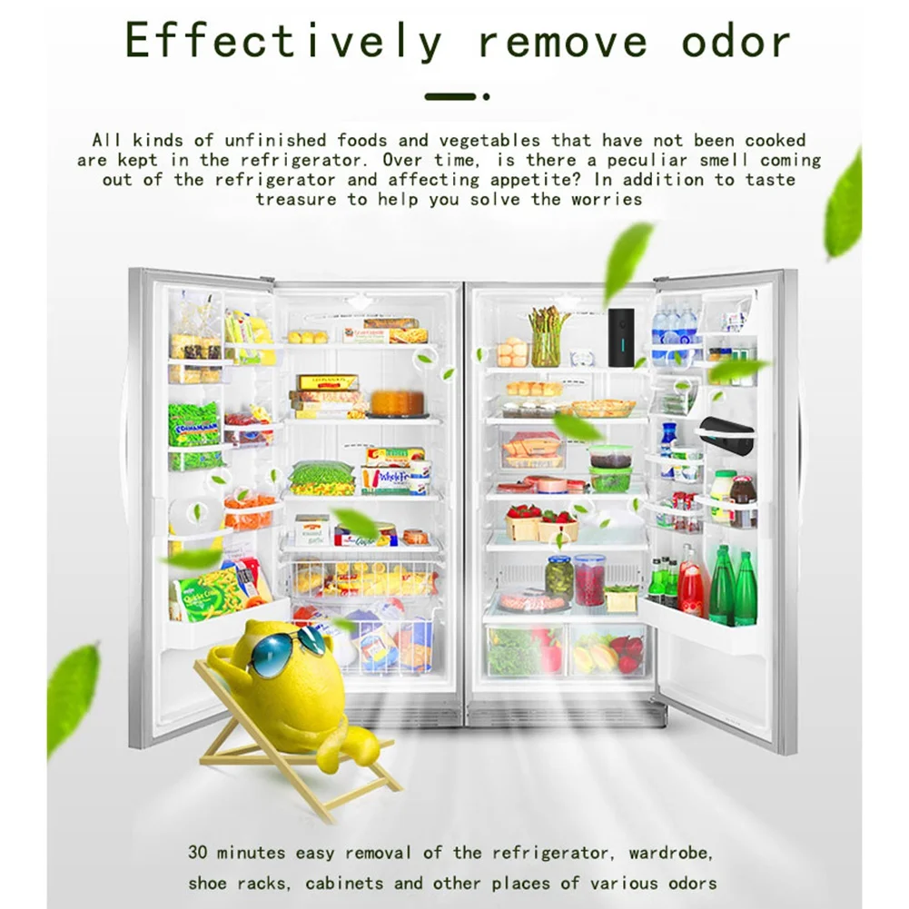 가정용 공기 청정기 휴대용 냉장고 공기 필터 데스크탑 스마트 자동차용 음이온 발생기 USB 충전식