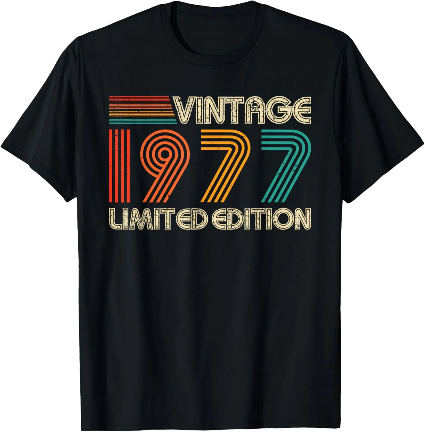 Men Women Vintage 1977 T-Shirt Custom Printed Graphic T Shirts Casual Streetwear Summer Tops view 4
