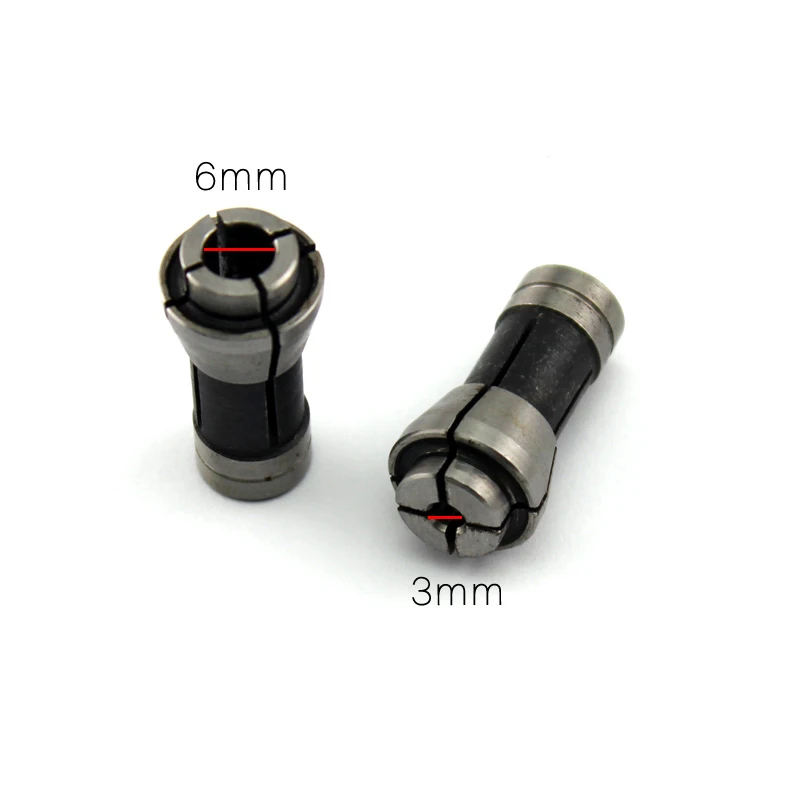 

2 PCS Set 6mm 3mm chuck 1/4" 1/8" Collet for air die grinder mini die grinder pneumatic die grinding Back-up Parts Accessories