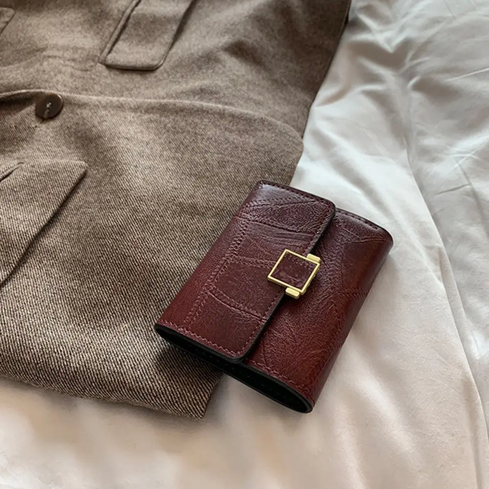 Frauen Brieftasche Vintage kurze Leder kleine Geldbörse Mini weibliche Mode Multi-Card-Karten halter Münz geldbörse multifunktion ale Clutch-Tasche – Detail 8