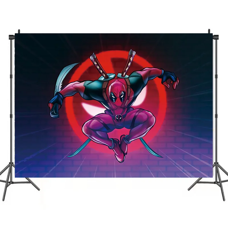 Disney Spiderman Theme Birthday Party Background Cloth Children\'s Party Decoration Supplies Layout Background Curtain Background