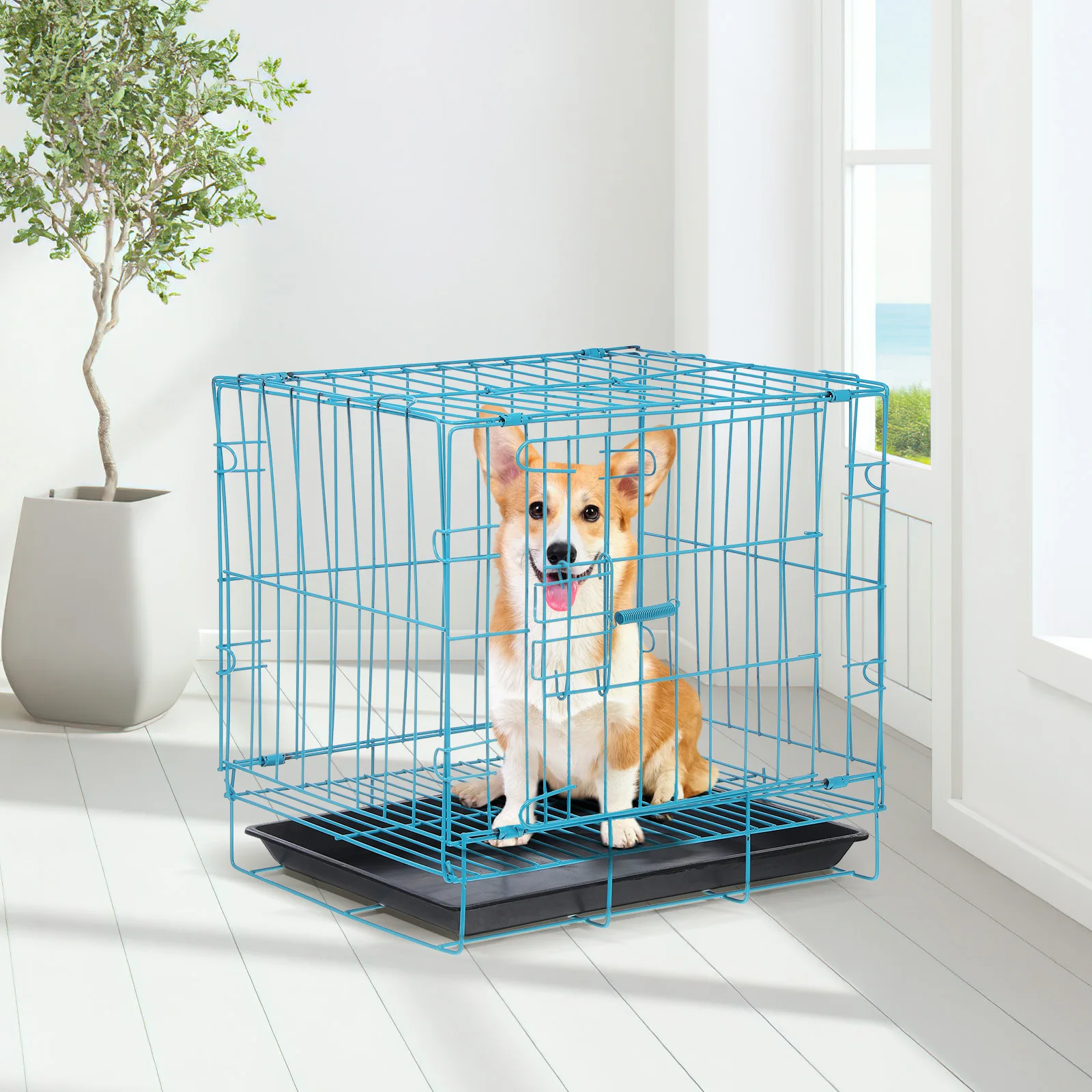 

Dog Folding Cage Small Animal Outdoor Carrier Pet Crate Puppy Kennel Indoor Cat Cages Kennels Collapsible Crates Box
