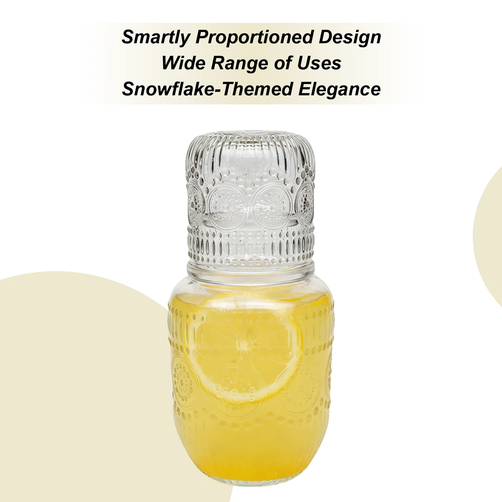 

Кувшин для воды с чашкой, дизайн «Снежинка», для чая, кофе, молока, сока