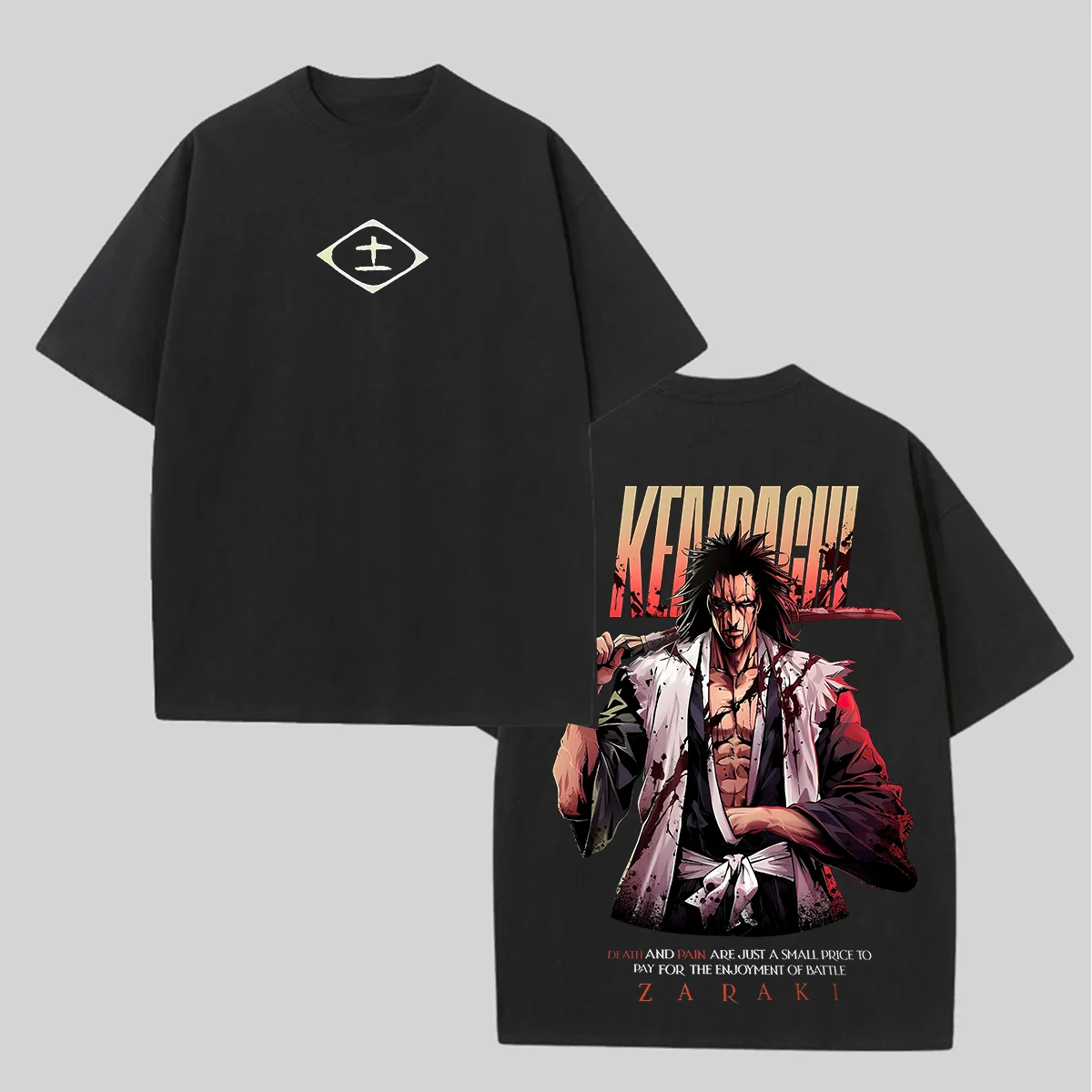 Camiseta Oversize de Anime BLEACH Ichigo Kurosaki Verano 2026, Estampado de Forma Hueca a Doble Cara, Estilo Urbano para Hombre y Mujer