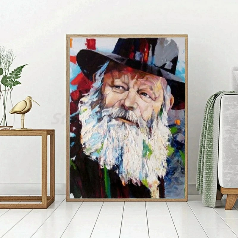 Jewish Rabbi Lubavitch Full Diamond Painting Kits Chabad Rebbe Torah Mosaic Portrait Art Cross Stitch Embroidery Home Decor Gift